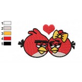 Angry Birds Love Embroidery Design